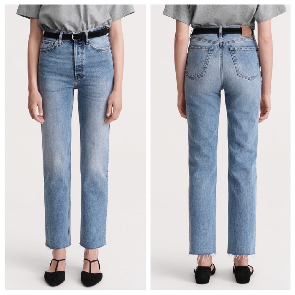 ▪️Toteme Classic Cut Denim Jeans Worn Blue